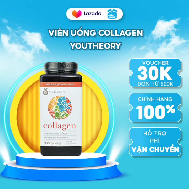 Viên uống Collagen Mỹ 390 viên Youtheory chống lão hóa date t7/2024 ...