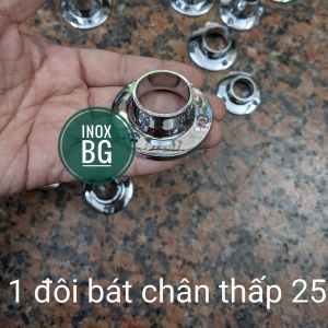 1 đôi - Chân đỡ ống Inox bát đỡ ống Inox loại dày cao cấp nhất bát đỡ thanh Inox lắp rèm