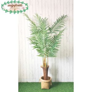 Tanaman Hias Pohon Artificial Palem Hawai T180 Latex Pot Dasar Hitam Cover Purun Handle Dekorasi Ruangan Kantor Aesthetic