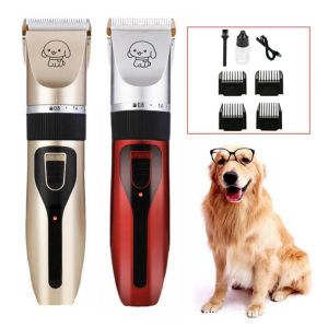 COMEMECO USB Rechargeable Dog Hair Clippers 4-in-1 Silent Pet Hair Trimmer Professional Electric Pet Grooming Tool Dog Grooming