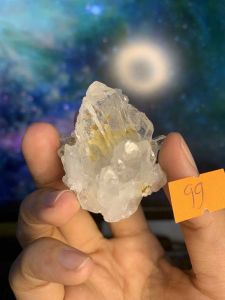 TINH THỂ Đá thạch Anh trắng tán sắc pha lê tự nhiên trong suốt vàng Citrine thanh tẩy thiền định tarot cực mạnh Clear Quartz Natural 99