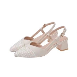 Free Shipping-Style Pointed-Toe High-Heeled Shoes For Women 2026 Spring New Collection Versatile Open-Back High Heels