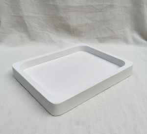 Baki Seserahan Kayu Jati Putih 31x31x3 cm – Nampan Seserahan Pernikahan Minimalis Elegan