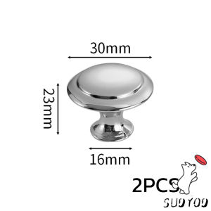 Sudyod【มีสินค้าในสต๊อก】 2 pcs ทรงหัวเห็ดกลม ลูกบิดตู้ ลิ้นชัก ที่จับดึง อุปกรณ์ฮาร์ดแวร์ Cabinet handle