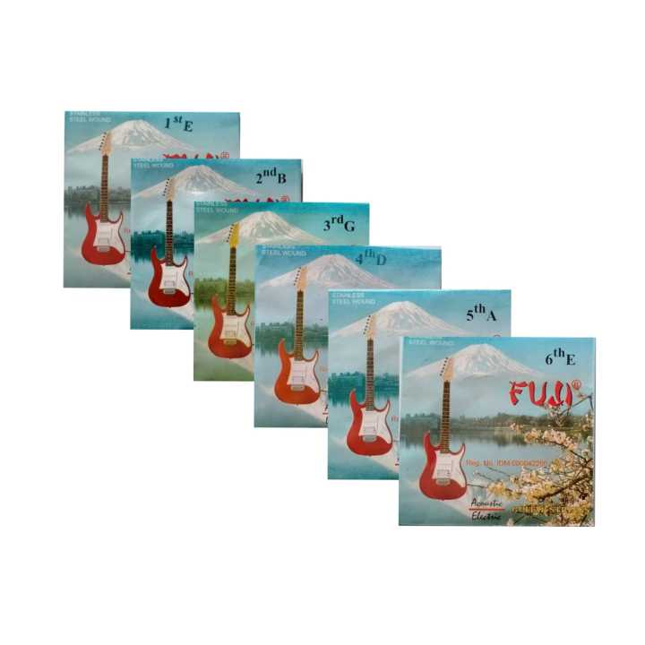 Senar Fuji akustik elektrik satuan no 1,2,3,4,5,6