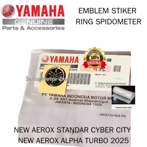 Emblem Stiker Ring Spido Spidometer New Aerox Standard Cyber City Alpha Turbo Asli Original Yamaha