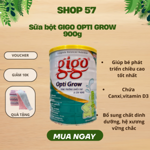 Sữa bột Gigo Opti Grow 900g phát triển chiều cao từ1-17 tuổi