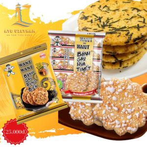 Bánh Gạo Hoa Tuyết vị Nước Tương Hương Gạo Nhật Rong Biển Bịch 110g (8 gói) - WANT WANT