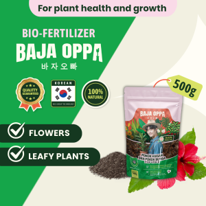 BAJA OPPA [LEAF AND FLOWERS] 100% Natural Microbe Fertilizer  - Accelerates Plant Growth and Health with Korean Microbe Technology Bio Fertilizer