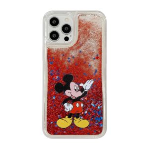 Quicksand Cute Cartoon Mickey Mouse Shockproof Phone Case for iPhone 16ProMax 12ProMax 14ProMax 15ProMax 13ProMax  Minnie Mouse Phone Cover for iPhone 16 15 Plus 14 12 mini 7 8 SE234 XR XS 11 13 Phone Shell for iPhone 16Pro 15Pro 14Pro 13Pro 12Pro