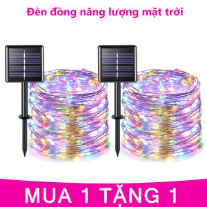(Mua 1 tặng 1) Đèn Dây Năng Lượng Mặt Trời Cho Sân Vườn Chiếu Sáng Ngoài Trời Chống Nước Dây Đèn Led 7M 12M 22M 32M