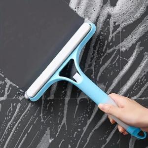 Multifunctional Shower Squeegee Silicone Glass Squeegee 3-in-1 Shower Scraper Cleaner for MirrorsCar Windows Glass