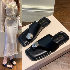 [Free Shipping] Flat-soled slip-on sandals for women summer outdoor wear 2025 new vintage casual seaside beach sandals