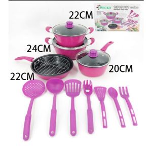 Wokpan Cookware Panci Set Wajan Anti Lengket Frypan Kitchenware Peralatan Wajan Masak Penggorengan