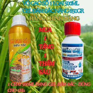 VÔ GẠO SIÊU TỐC SỐ 1 CHAI 500ml ( MUA 1 TẶNG 1 THẤM SÂU) XANH GHÉ - NO NÓC - SÁNG HẠT - NẶNG KÝ