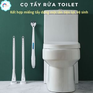 [MUA 1 NHẬN 3] Bộ Cọ Tẩy Rửa Bồn Cầu Toilet Thông Minh Và Tiện Dụng Tặng Kèm 1 Gói 12 Miếng Lõi Thay Dùng Một Lần + Móc Dán Tường Siêu Xinh - SOHANEI FAM