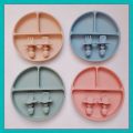 ☼Mums Corner Silicone Suction Plate and Silicone Spoon And Fork BLW Utensils BPA-Free Plate for Baby☛. 