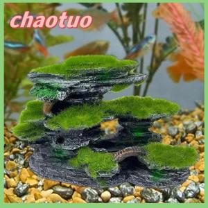 chaotuo Aquarium Mountain View StoneAquarium View Stone Mossed Aquarium Hideout Submersible Resin Aquarium Decorations Large