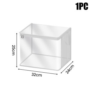 Waterproof Book Box Student Dormitory Classroom Book Organizer Transparent Foldable Household Storage Box