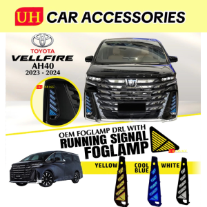 TOYOTA VELLFIRE AH40 3 COLOUR DAYLIGHT DRL RUNNING LIGHT SIGNAL MODELLISTA 2023 - 2025 LED FOG LIGHT DRL