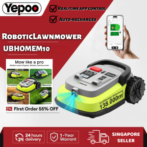 UBHOME M10 Robotic Lawn Mower LoRa Comm Range Covers 138000㎡/Auto-recharges/Achieve pinpoint 1-2 cm accuracy