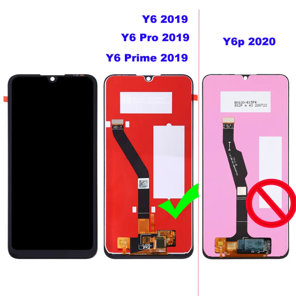 Display LCD Completo Con Telaio Per Huawei Y6 2019 (MRD-LX1/LX3/Y6 Prime/Pro) – Nero, Kit Con Strumenti E Nastro Adesivo