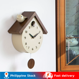 💥Dream Best🔥 Nordic Creative Solid Wood Cuckoo Wall Clock Living Room Clock Childrens Bedroom Clock Cute Clock Wall Decoration