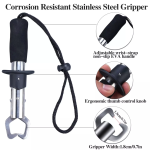 คีมตกปลาสแตนเลสปากโค้งเหยื่อมัลติฟังก์ชั่กรรไกรควบคุมสายม้าอย่างแรงอุปกรณ์ตกปลา Wholesaling