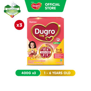 Dumex Dugro Soy Tailored Nutrition Milk Formula 1 - 6 years 400g x 3 (Susu Milk Powder 奶粉)