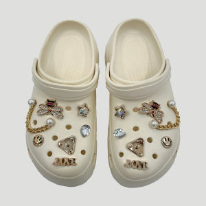 Crocs Jibbitz Charms Gold Inlaid Diamond Butterfly Crystal Diamond Shoe Buckle Detachable Shoe Chain Decoration for Crocs