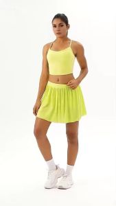 Cloud Feel Breathable Yoga Skirt for Women Mesh Pleated Skirt Anti-Exposure Outdoor Casual Fitness Shorts TM0195-A