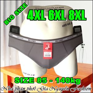 Combo 4 Quần lót nam BIGSIZE - Size lớn (3XL đến 8XL) chất liệu thun lạnh bốn chiều Quần sịp nam dành riêng cho người mập