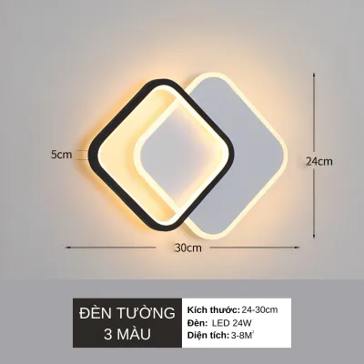 Đèn treo tường đèn ngủ đổi màu 3 chế độ giúp trang trí decor phòng cầu thang phòng ngủ lối đi cao cấp loại đèn gắn phòng ngủ và phòng khách sang trọng