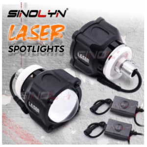Sinolyn Mini Driving Light LED Laser Auxiliary Light Spotlight High Beam Lens Work Light Bar Fog Lens Universal Super Bright 82500LM LED Car Light Lens Waterproof Car Accessories
