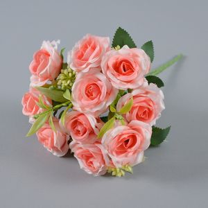 SWIFTTIDE Silk Artificial Rose Bouquet 10 Heads 6 Colors Western-Style Floral Decor Realistic 31cm Peony Fake Flowers Wedding Decoration Flowers