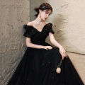 EAGLELY Black Long Evening Dress For Women 2024 Elegant Classy High End Luxury Party Formal Event Fairy Ball Gown For Js Prom Night Debut 18 Years Old Civil Wedding Dinner. 