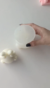 3D Face-less Rabbit Silicone Mold for Handmade Desktop Decor Gypsum Epoxy Resin Aroma Mould for Home Decoration