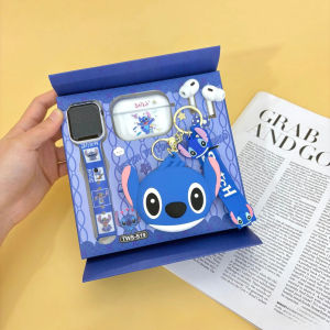Free Case + Pendant Cartoon Stitch Earphone Bluetooth In-Ear Noise Reduction Sports Wireless TWS Earbuds Cartoon Headsets For Boys Girls Birthday Christmas Gifts