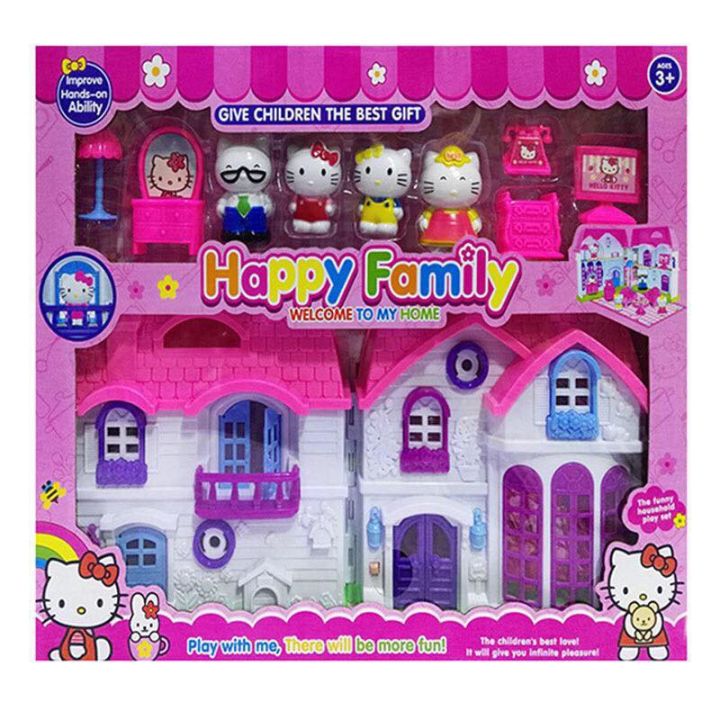 Hello kitty doll house shop set