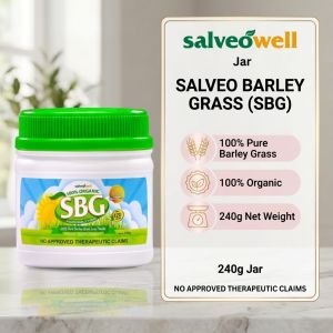 SBG Salveo Barley Grass Powder in Jar 240 grams 100% Original Pure and Organic Barley Grass Antioxidant Detoxifier
