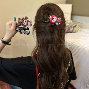 Thời trang của phụ nữ tất cả các trận đấu mô hình tạo tác đơn giản tóc vấn kẹp cài đầu labubu barrettes barrettes hoạt hình dễ thương