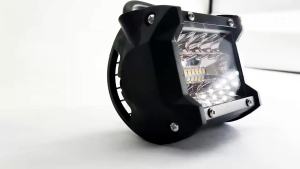 HYNBYZJ 1 Pair of 4 Inch Square LED Headlights Work Lights Amber White LED Spotlights 5 Lighting Modes Driving Lights.