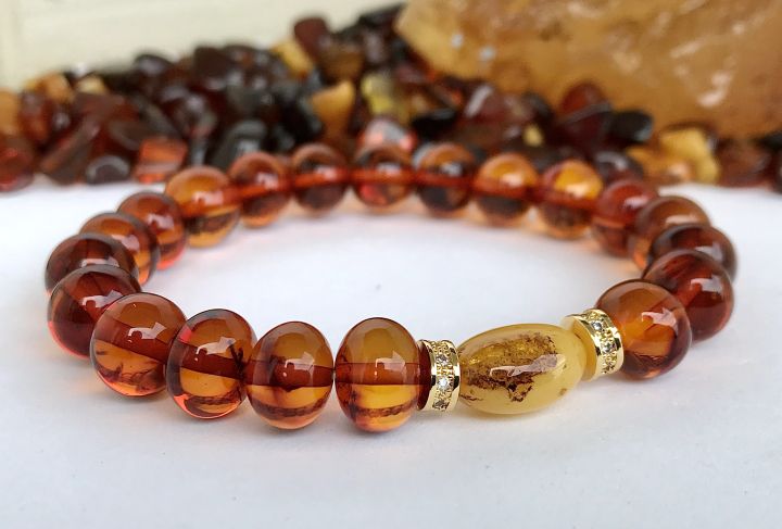 Real hot sale amber bracelet