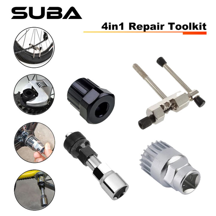 SUBA 4in1 Peralatan Perbaikan Sepeda - BB Socket+Crank Extractor ...
