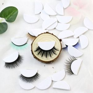 WSRYHDFE Fake Lashes 10 Pcs Auxiliary Makeup Tools Grafting Eyelashes Practice Beginner False Eyelash Display Board Eyelash Display Tray Eyelash Extension Training Fake Lashes Holder