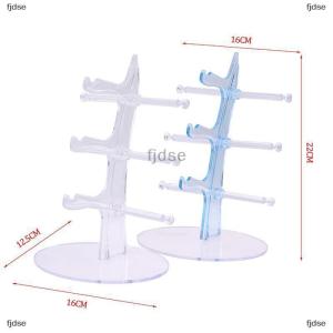[COD] fjdse 3คู่ acrylic Show Rack Counter แว่นตา Stand Holder transparent Organizer