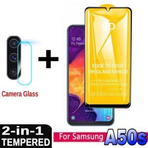 Paket 2IN 1 Full Tempered Glass Samsung A24 4G LTE A14 5G A14 4G LTE A50s Free Anti Gores Camera