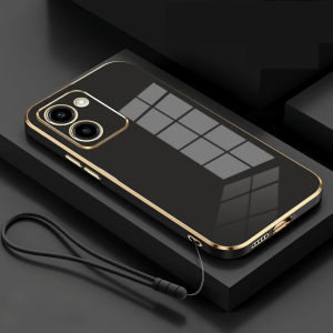 Case Vivo Y36 4G Y36 5G Softcase Elektro Plating Free Tali Strap