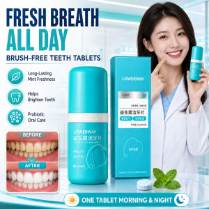 【Fresh Breath】Portable Probiotic Cleaning Tablets Stain Removal Brightening Fresh Breath Anytime Easy to Use牙齿清洁片
