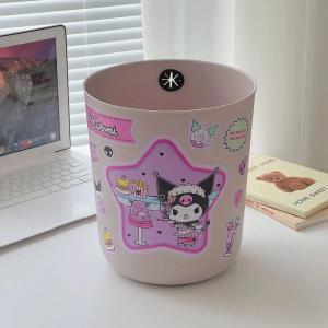 Christmas Gift Halloween Sanrio Kawaii Hello Kitty High-looking Trash Can My Melody Kuromi Anime Cartoon Exquisite Kitchen Bathroom Paper Storage Baskets